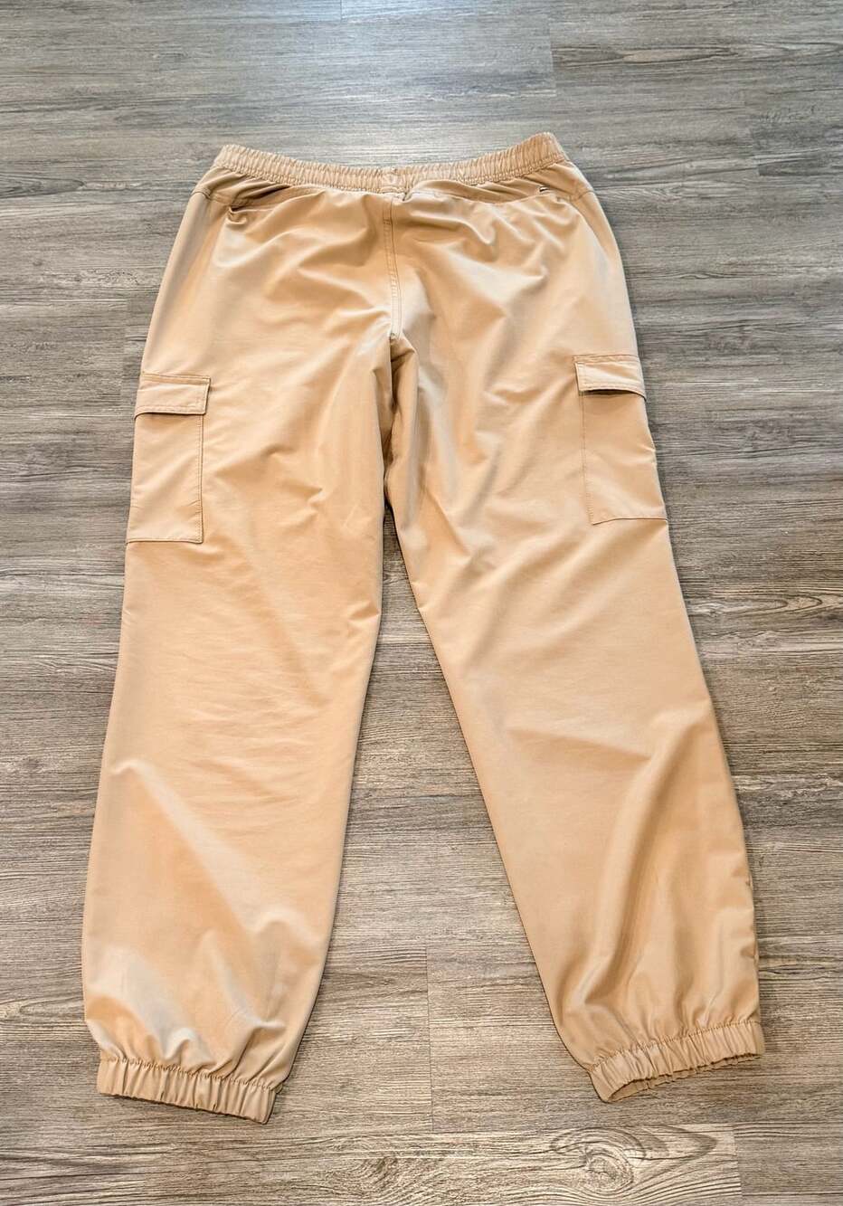 Hurley Cargo Jogger Pants Size L Tan Elastic Waist Pocket